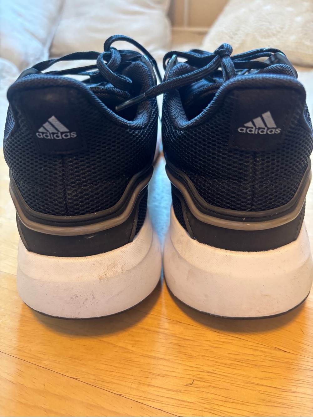 adidas Men's Black Athletic Sneakers with White Midsole - Picture 2 of 5